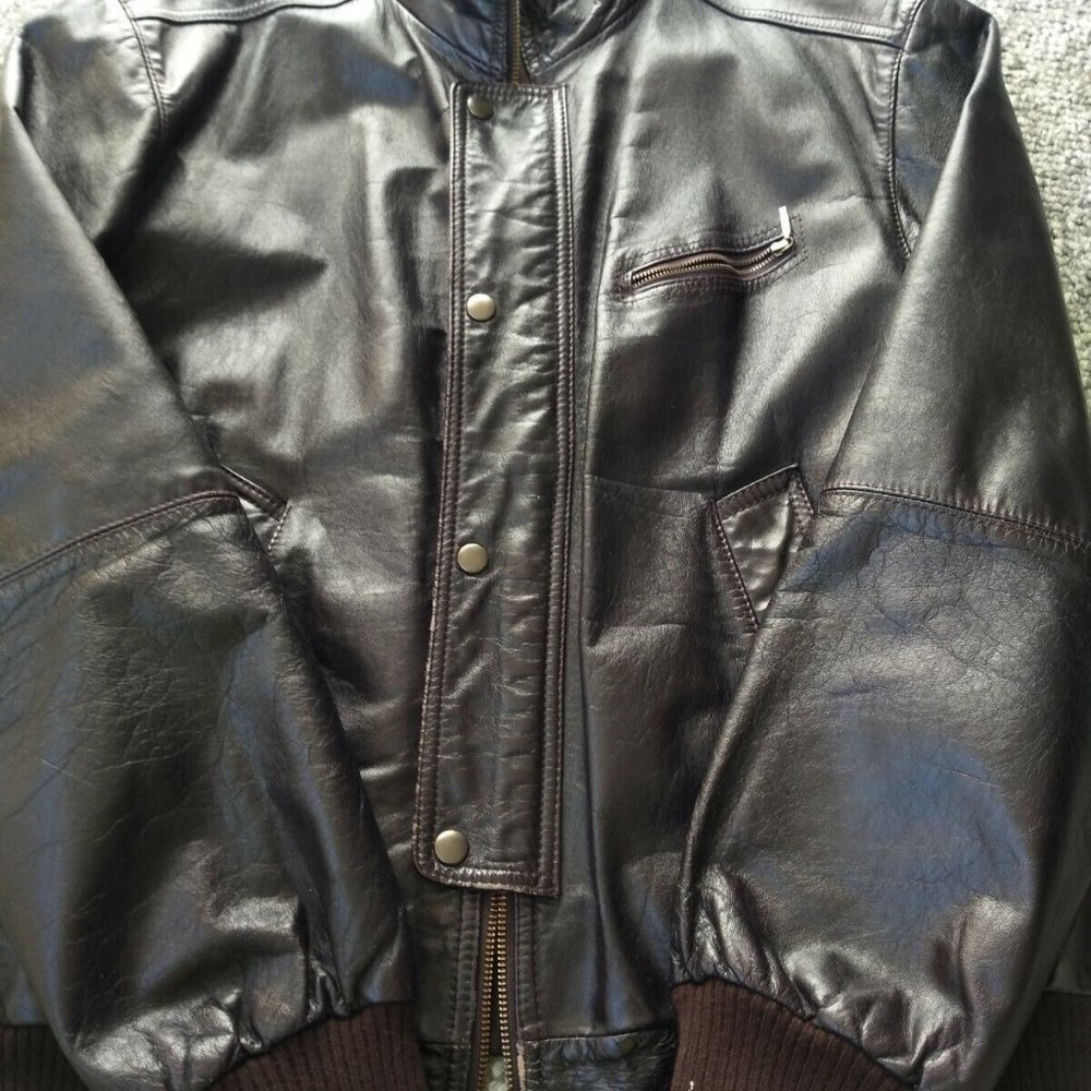 Vintage Members Only Leather Jacket Mens Size 40